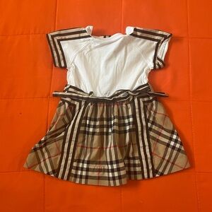 Burberry Girls Toddler Rhonda Mixed Pattern Dress Size 6 Months